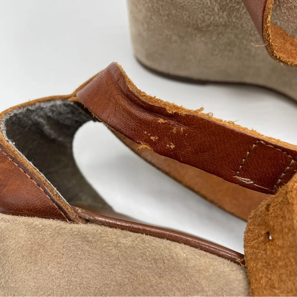 J. Crew Suede Platform Sandals Size 7 - Picture 4 of 5